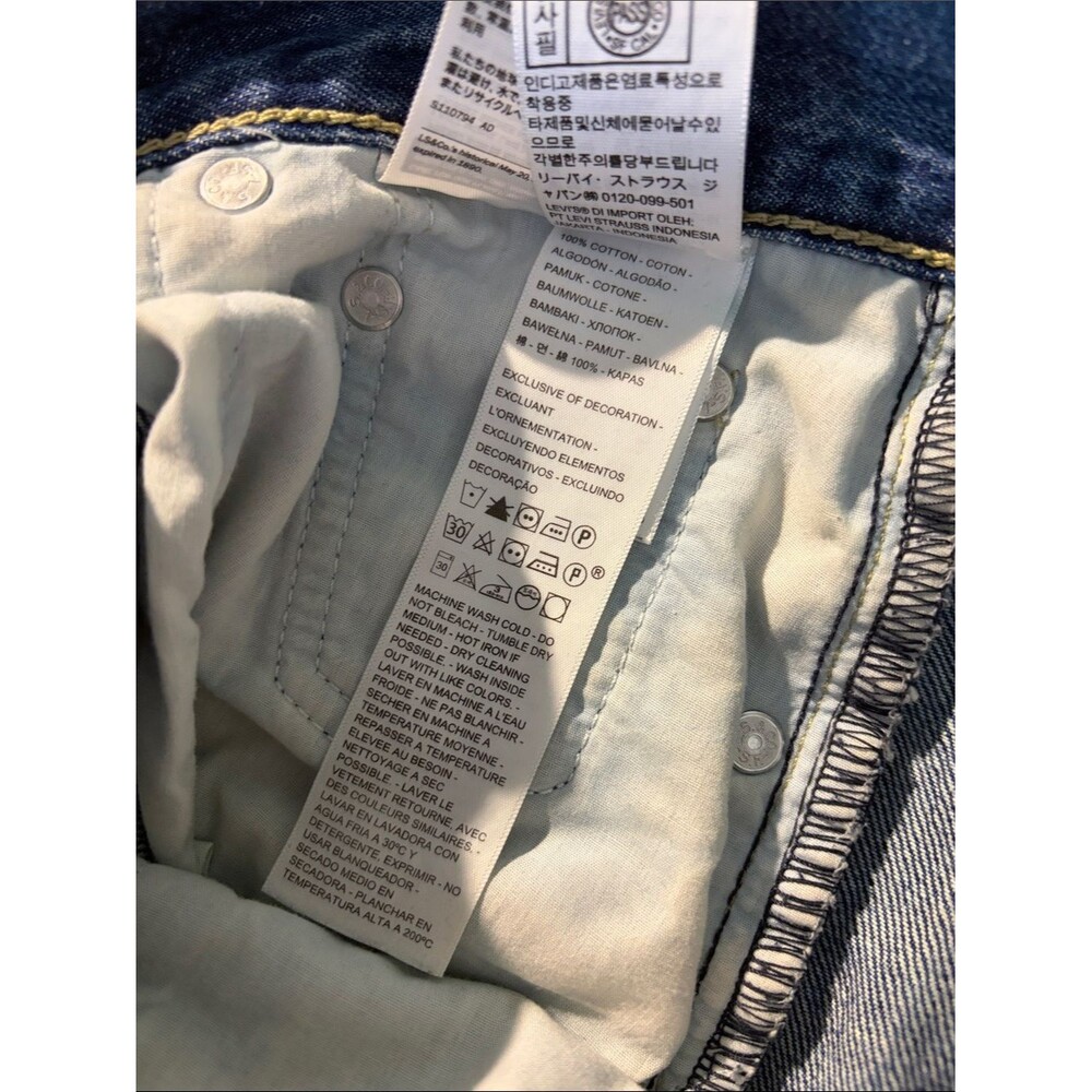 Levi's Low Pro Straight Distressed Ripped Jeans Sz 26 - Picture 9 of 9